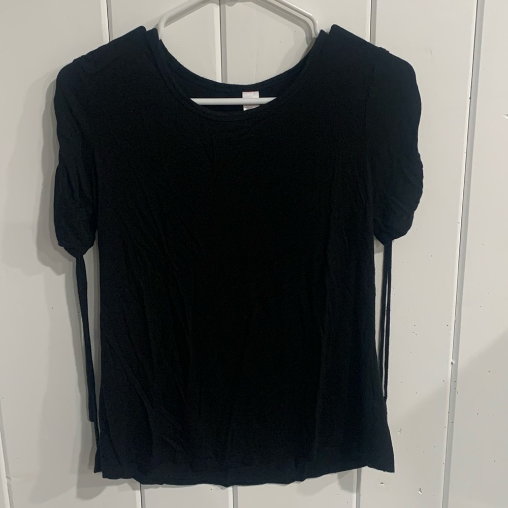 No Boundaries Black Short Sleeve Blouse Size L